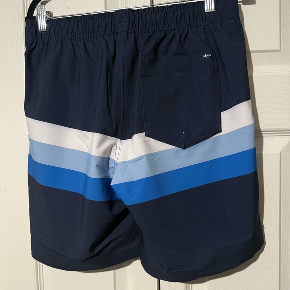 Hurley Men's Swim Shorts, Stretch, UPF Protection, Blue, Size Medium - Picture 2 of 5